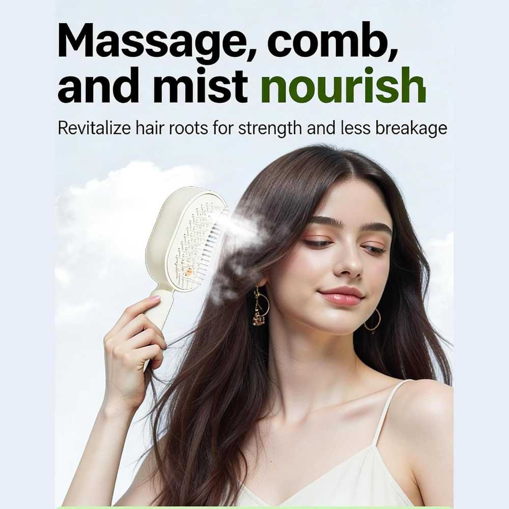 Steam Brush – Rechargeable Hair Detangler & Oil Infuser